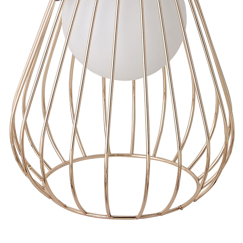 Abajur Lamp Dourado e Branco (d)18cm (a)22cm  1xg9 40w - ML001G - Bella Iluminação