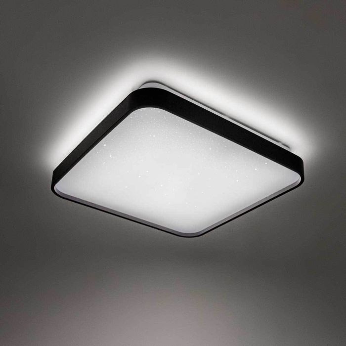 Plafon LED 24W em Metal e Acrílico Black 40x40cm ST1935