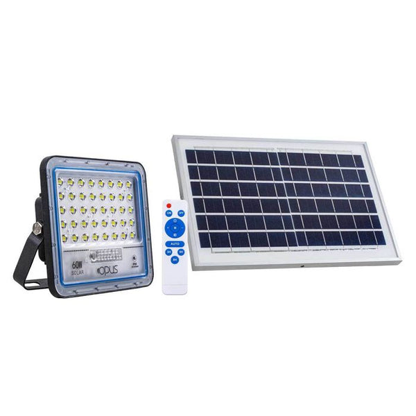 Refletor LED 60W Solar Completa com Placa e Controle Remoto Opus 80136 St1963