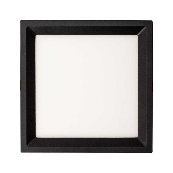 Painel Plafon Embutir Recuado LED 18W Branco Quente Preto HM80211 ST1947