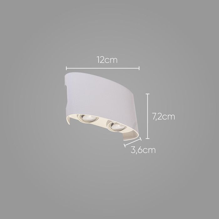 Arandela Clessidra Branca LED 4W 3000K IP65 Opus Efeito Luz ST2643