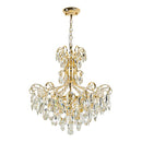 Lustre Clássico Bemmel Blend Dourado e Cristais transparentes 9306 DR CT P/6x E14 ST1366