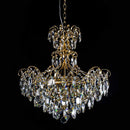 Lustre Clássico Bemmel Blend Dourado e Cristais transparentes 9306 DR CT P/6x E14 ST1366