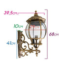 Arandela Colonial Grande Alumínio Ouro Velho 68cm OV-AC201P-G St1480