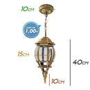 Pendente Colonial Vintage em Alumínio para Lâmpada E27 Ouro Velho SBGD - AC201T-P ST201T