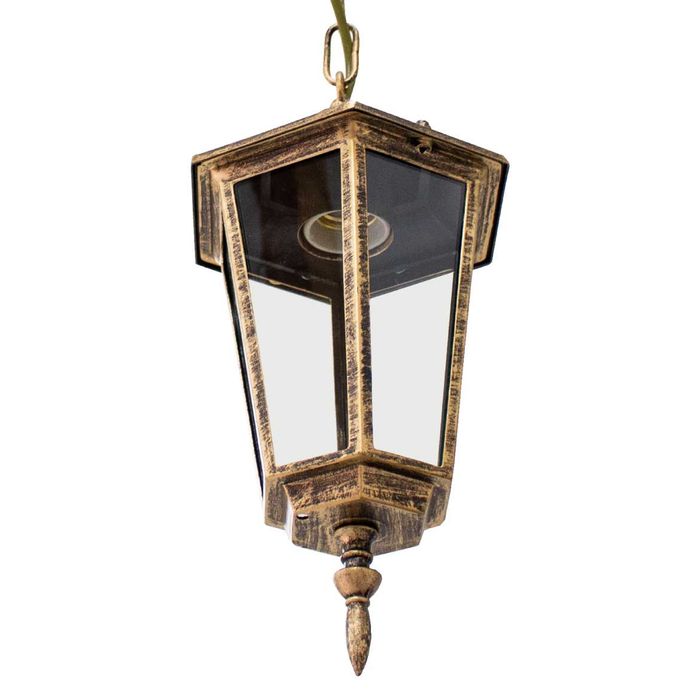 Pendente Colonial Alumínio Vintage E27 Retro Ouro Velho AC204T St204t