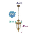 Pendente Colonial Alumínio Vintage Retro Ouro Velho AC243T-P ST243T