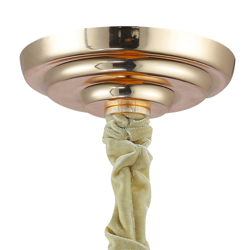 Pendente Hera Dourado e Transparente (d)48cm (a)49cm  10xe14 400w - AQ030G - Bella Iluminação