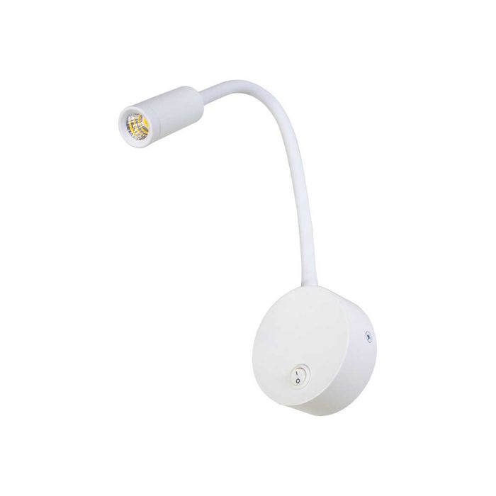 Arandela LED 3W Branca Articulada Parede Leitura Cabeceira AR1302-BR ST1105