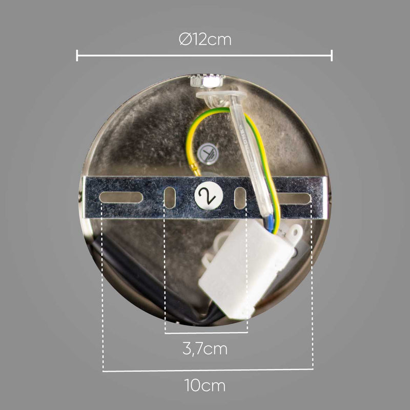 Arandela Clam em Vidro transparente e Corrente Metálica para GU10 AR1380CR ST1908