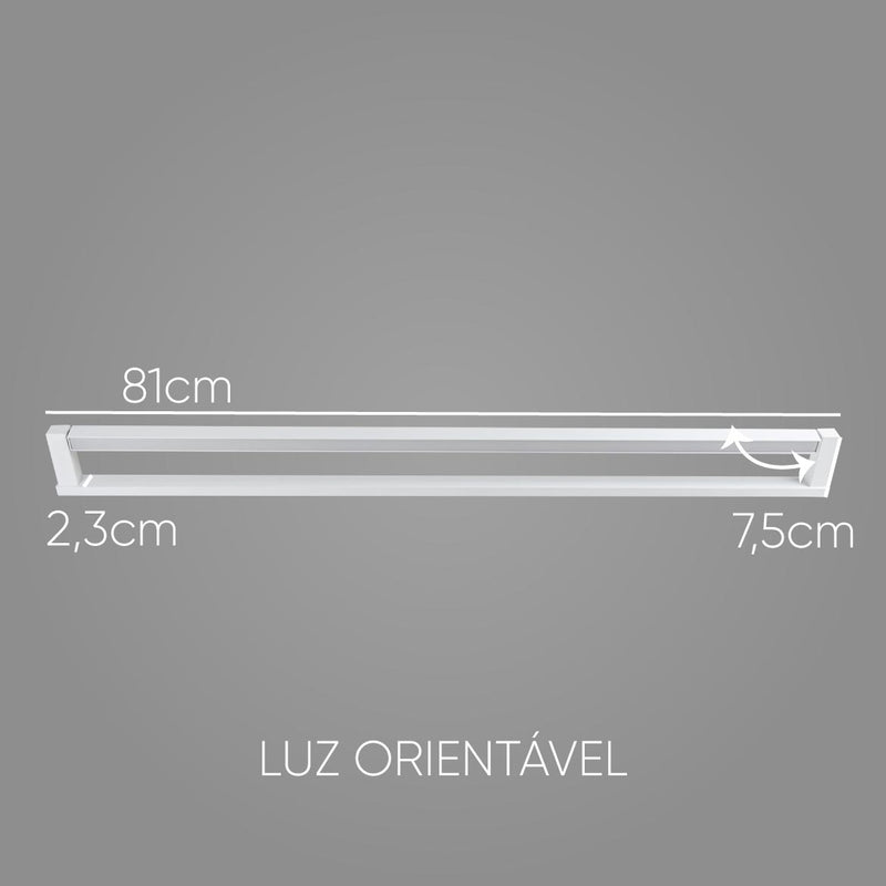 Arandela Branca Fit LED 13,2W Luz Direcionável 3000k Newline AR15004LED1-BT ST2064