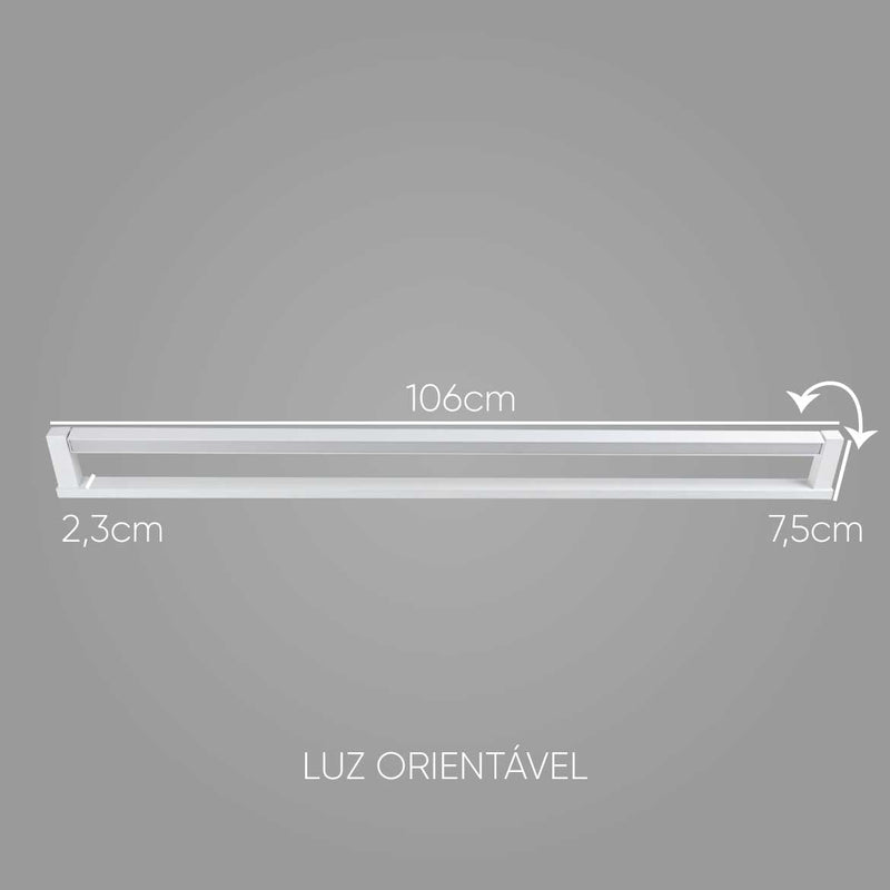 Arandela Fit Branca LED 17,6W Luz Direcionável 3000k Newline AR15005LED1-BT ST2062