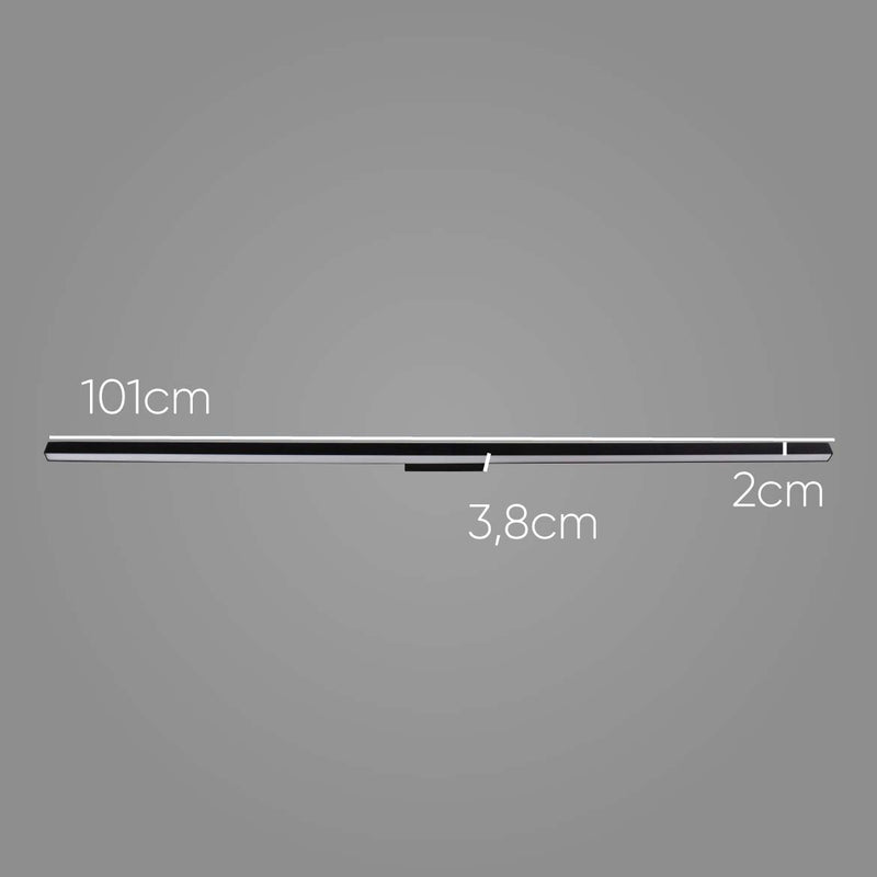 Arandela Preta Fit LED 17,6W Linear 106cm 3000k Newline AR15015LED1-PT ST2065