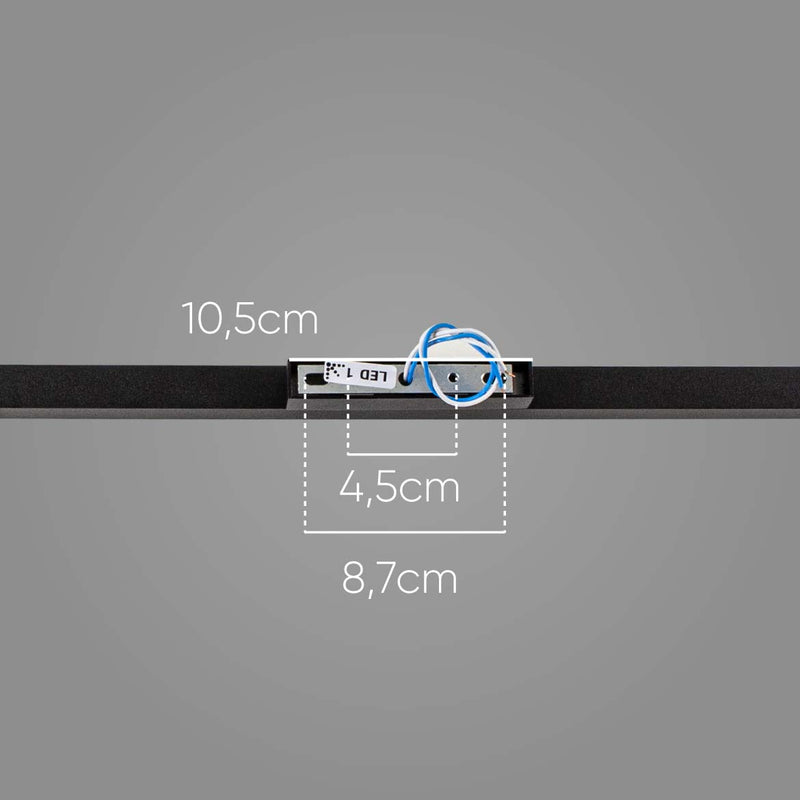 Arandela Preta Fit LED 17,6W Linear 106cm 3000k Newline AR15015LED1-PT ST2065