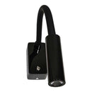 Arandela Abajur Preta Cabeceira Articulada Led Integrado 3w 20905  St1744