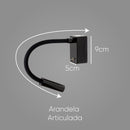 Arandela Abajur Preta Cabeceira Articulada Led Integrado 3w 20905  St1744