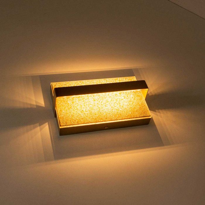 Arandela Zeus Ouro Led 6w Efeito Céu Estrelado C/ Cristais GD-31127-6W St1736