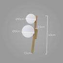 Arandela Orbit Dourada 2 Globos Vidros Casual Light ARH1535DO St2060