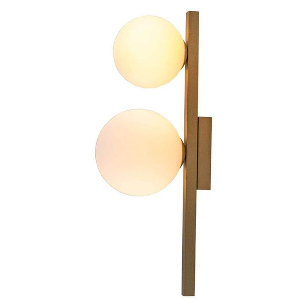 Arandela Orbit Dourada 2 Globos Vidros Casual Light ARH1535DO St2060