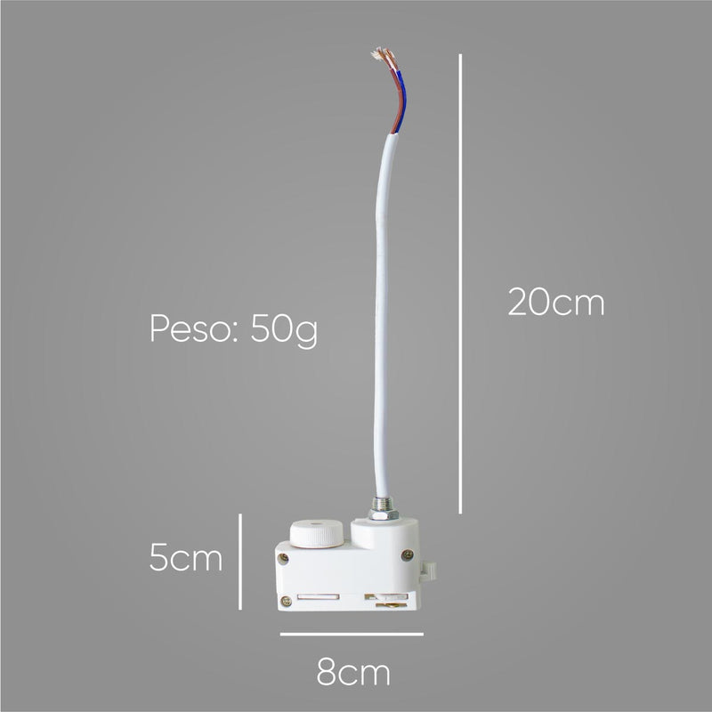 Adaptador Branco Para Colocar Pendente Em Trilho Eletrificado DS2731 St189-Delis-Starlumen