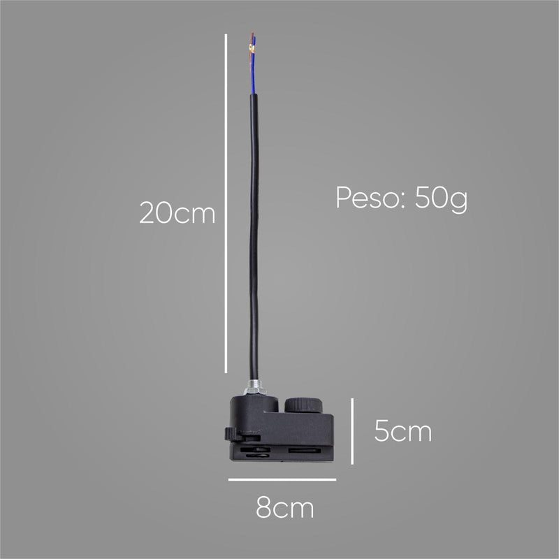 Adaptador Preto Para Colocar Pendente Em Trilho Eletrificado DS2732 St189
