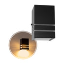 Arandela 1 facho com frisos p/ lâmpada E27 ST294-Starlumen-Preto-