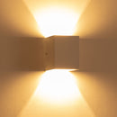 Arandela 2 Facho Efeito Parede Muro Externa + LED 5W ST678-Starlumen-Branco Quente (3000K)-Branco-