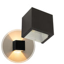 Arandela 2 Facho Luminária Externa Interna Muro Parede St397-Starlumen-Preto-