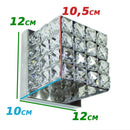 Arandela 2 Fachos De Cristal Legítimo K9 E Inox AR-4558 St4558-Starlumen-