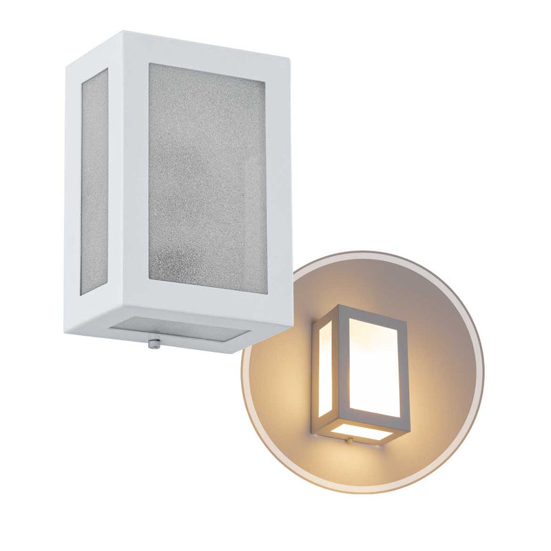 Arandela 5 Vidros Externa Alumínio Vidro Retangular St569-Starlumen-Branco-