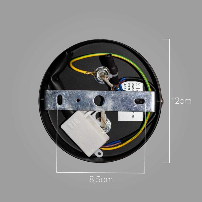 Arandela Akemi Preto com 2 Cúpulas de Vidro para 2 LED G9 VL017-BK Starlux ST2534