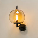 Arandela Apple Preta e Globo em Vidro Ambar AR-31098-BA Starlux St1712-Starlux-Starlumen