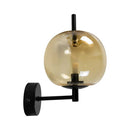 Arandela Apple Preta e Globo em Vidro Ambar AR-31098-BA Starlux St1712-Starlux-Starlumen