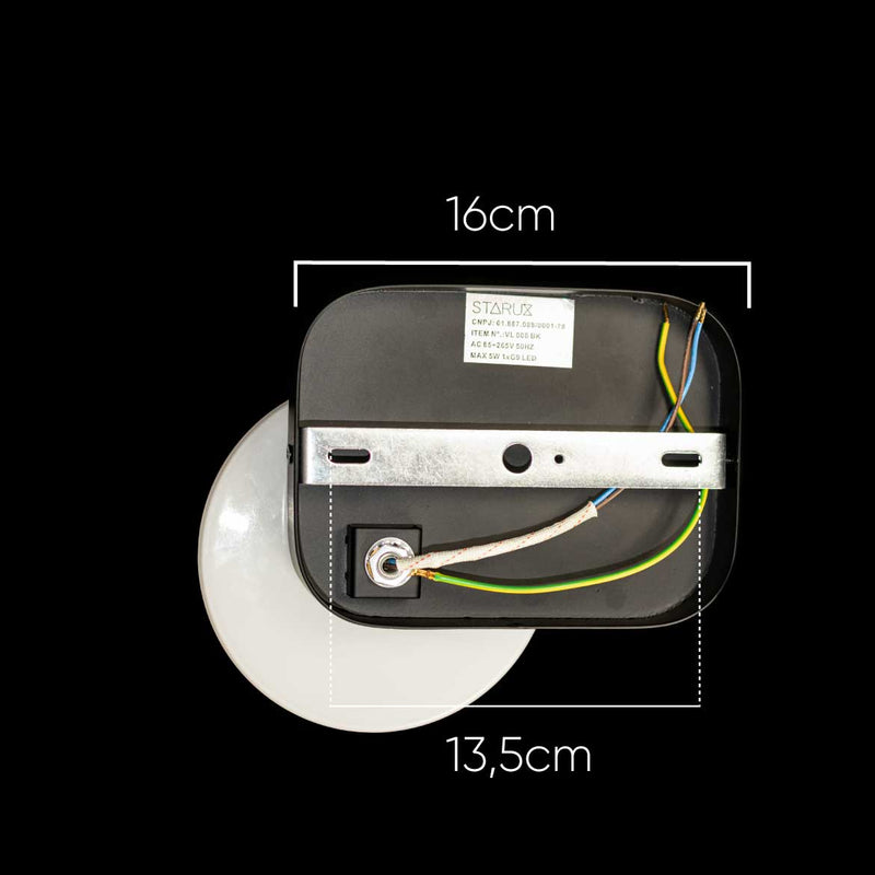 Arandela Artemis Ouro Globo Vidro para G9 VL006-MG Starlux ST2518-Starlux-Starlumen