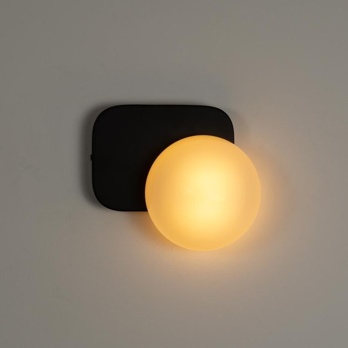 Arandela Artemis Preta Globo Vidro para G9 VL006-BK Starlux ST2518