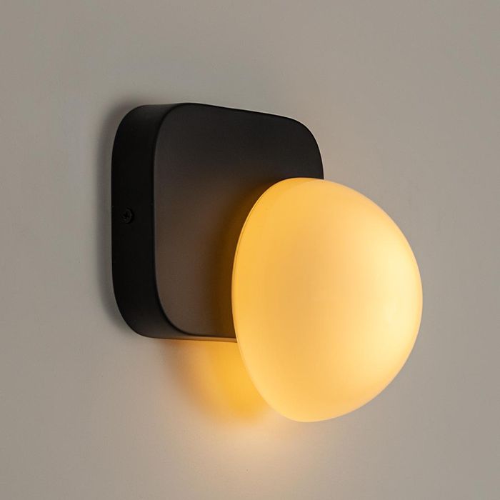 Arandela Artemis Preta Globo Vidro para G9 VL006-BK Starlux ST2518