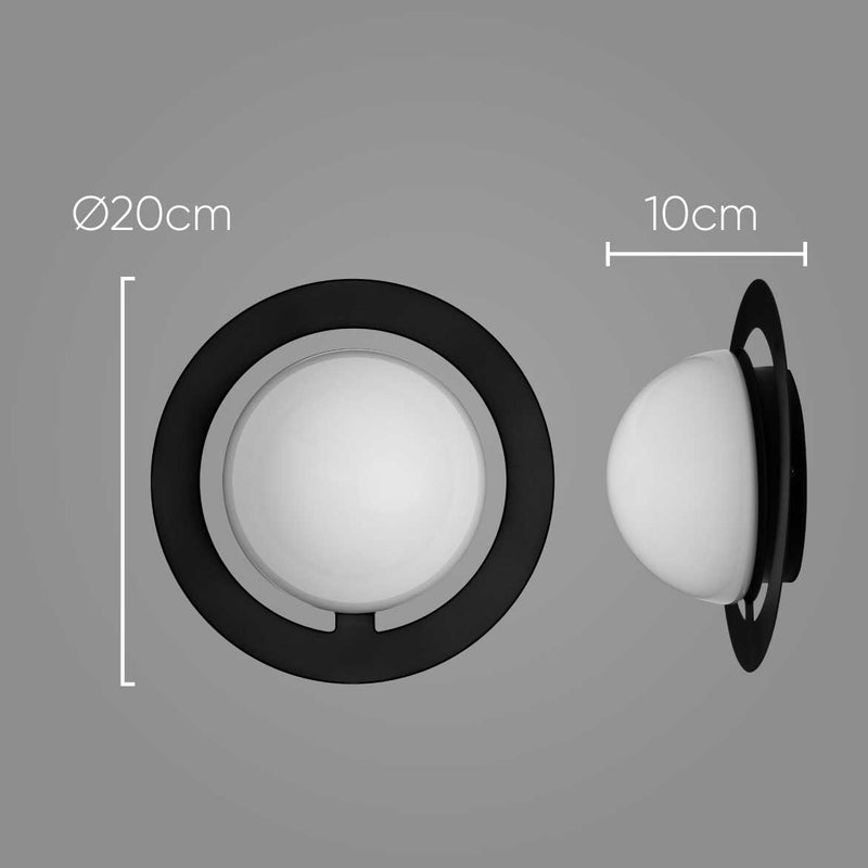 Arandela Artemis Preto Fosco Globo em Vidro P/ LED G9 VL010-BK Starlux ST2528