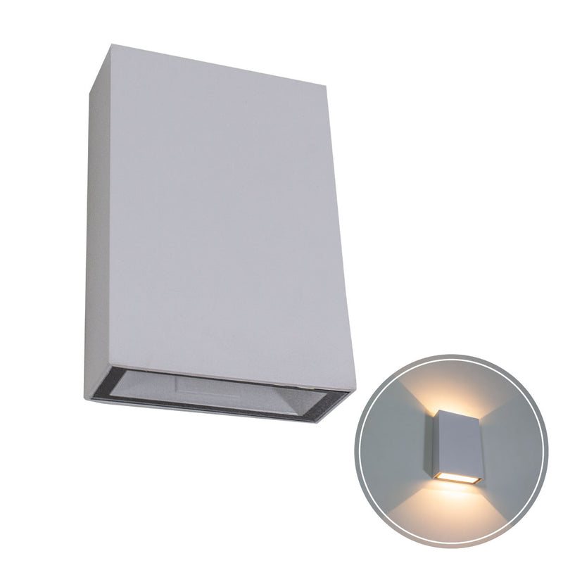 Arandela Blindada Branca Efeito 2 Fachos Duplo LED 4W 3000k ST1238-Starlumen-