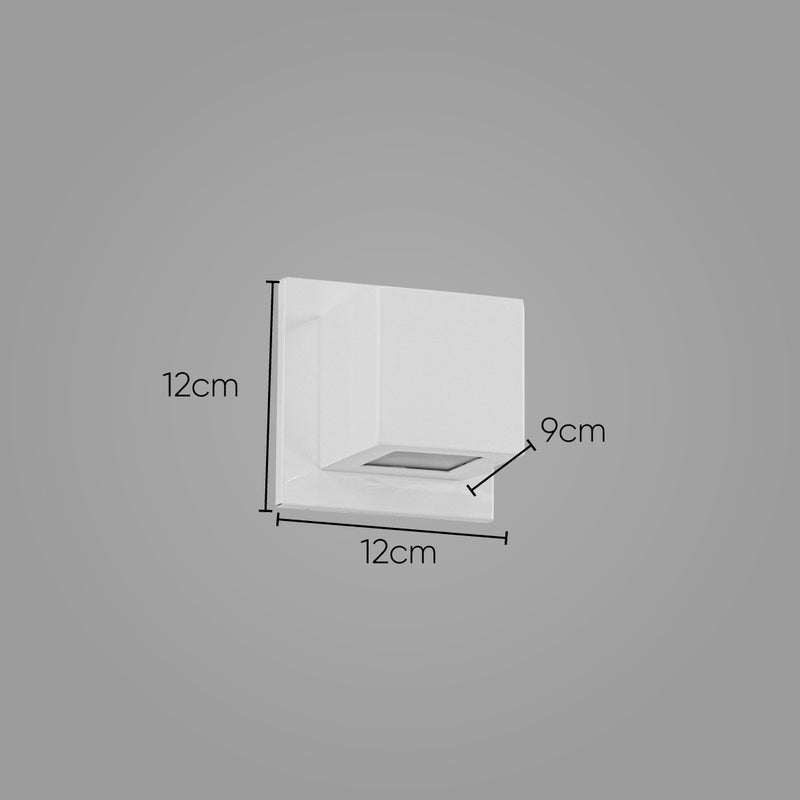 Arandela Box Cubo Pequena 1 Facho Parede Muro St1319-Starlumen-
