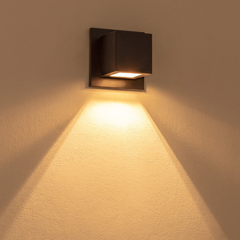 Arandela Box Cubo Pequena 1 Facho Parede Muro St1319-Starlumen-