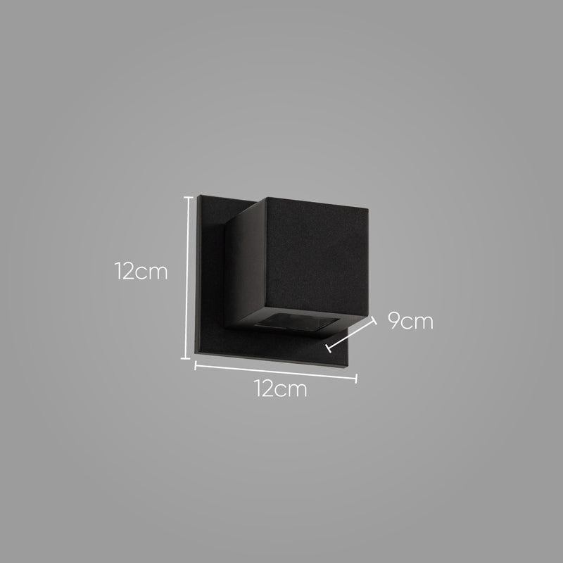 Arandela Box Cubo Pequena 1 Facho Parede Muro St1319-Starlumen-