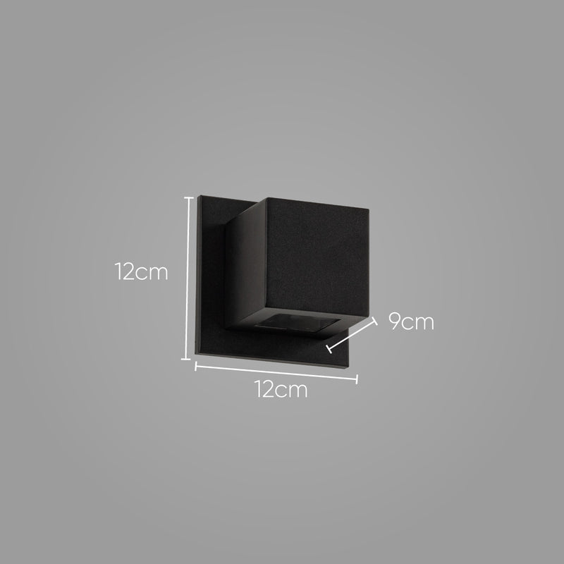 Arandela Box Cubo Pequena 2 Fachos Parede Muro St1318-Starlumen-