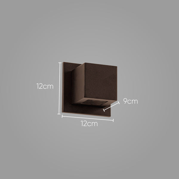 Arandela Box Cubo Pequena 2 Fachos Parede Muro St1318-Starlumen-