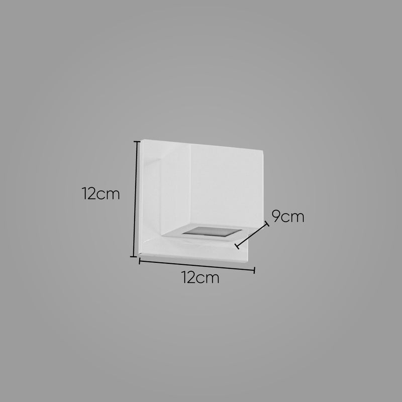 Arandela Box Cubo Pequena 2 Fachos Parede Muro St1318-Starlumen-