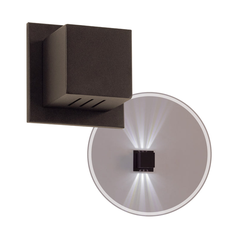 Arandela Box Cubo Pequena 6 Fachos Parede Muro St1317-Starlumen-