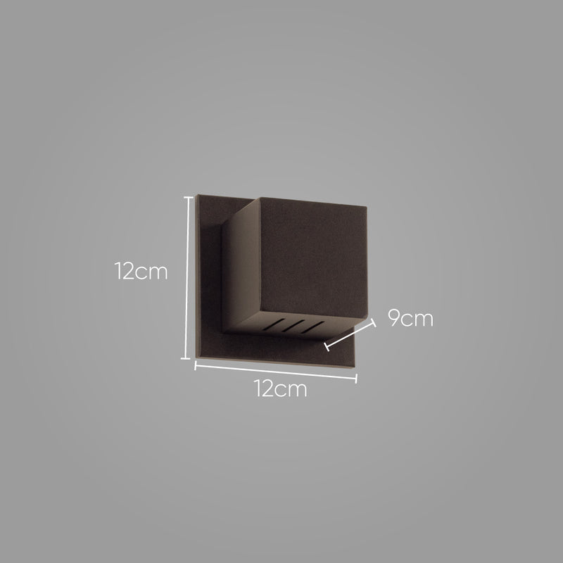 Arandela Box Cubo Pequena 6 Fachos Parede Muro St1317-Starlumen-