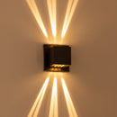 Arandela Box Cubo Pequena 6 Fachos Parede Muro St1317-Starlumen-