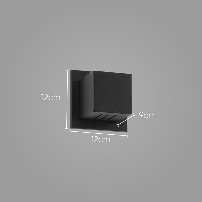 Arandela Box Cubo Pequena 6 Fachos Parede Muro St1317-Starlumen-