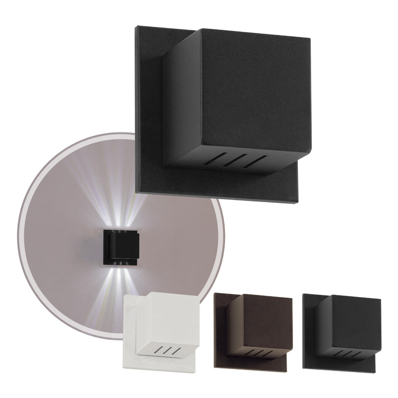 Arandela Box Cubo Pequena 6 Fachos Parede Muro St1317-Starlumen-
