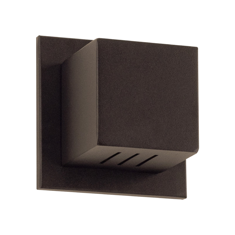 Arandela Box Cubo Pequena 6 Fachos Parede Muro St1317-Starlumen-Marrom-